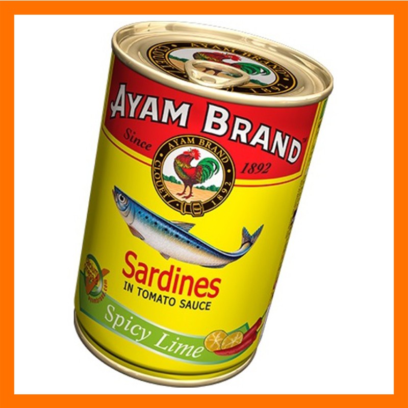 Ayam Brand Sardines in Tomato Sauce with Spicy Lime 154grams | Shopee