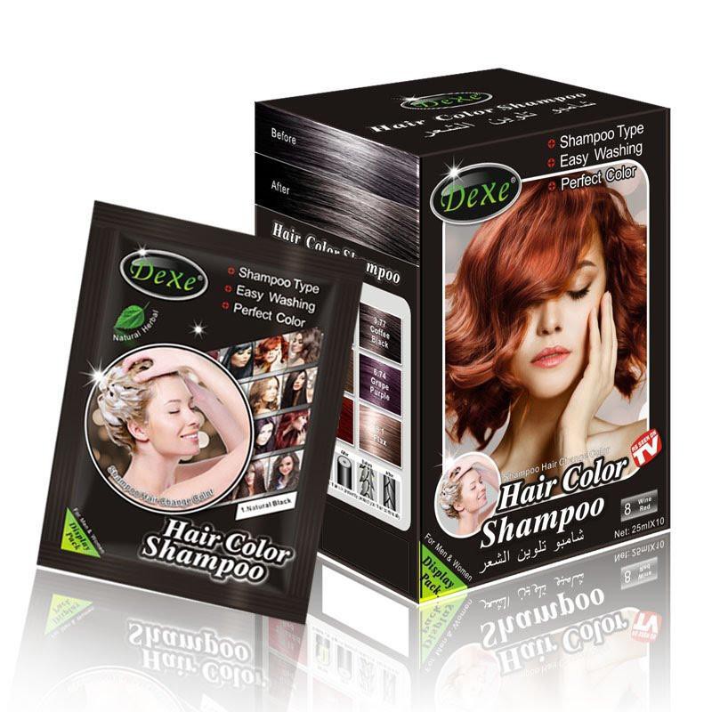 Dexe Hair Color Shampoo Wine Red 1box 25mlx10 Shopee Philippines