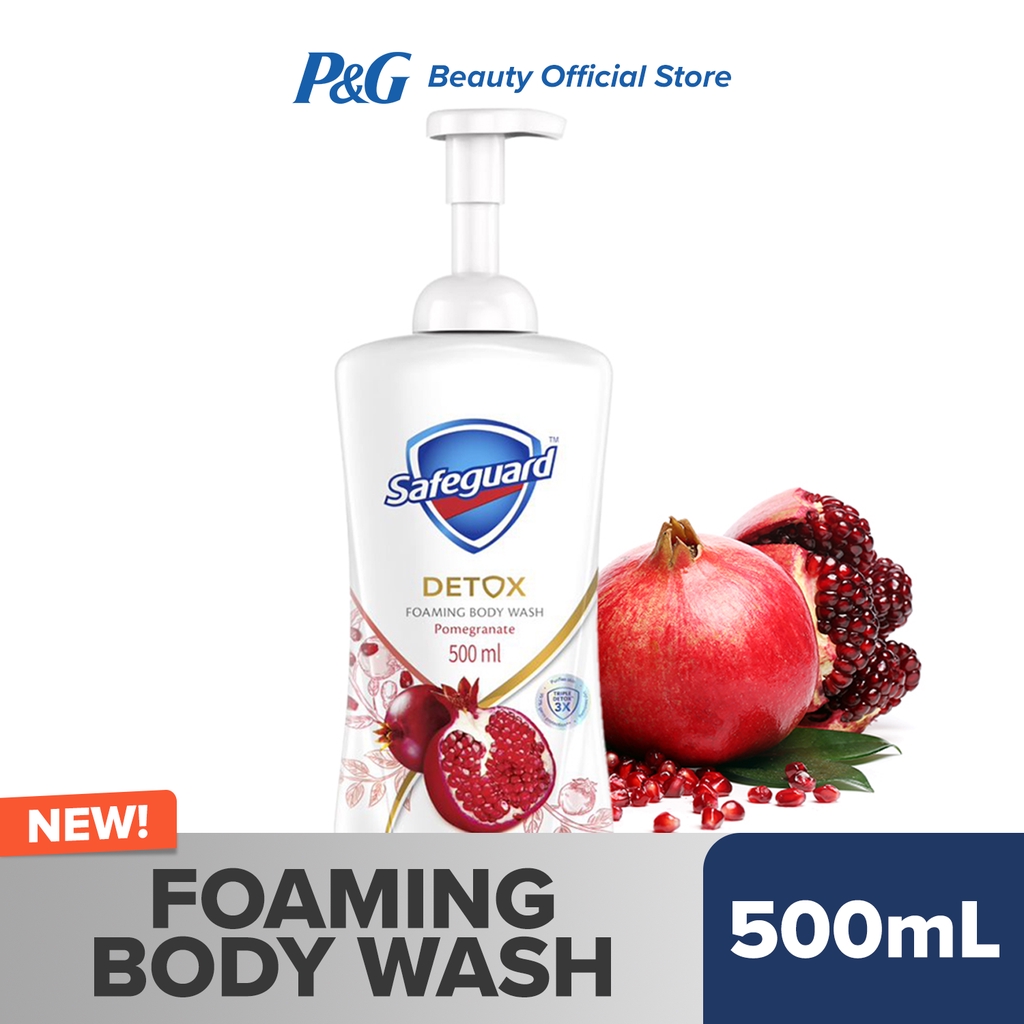 Safeguard Detox Foaming Body Wash Pomegranate 500mL Shopee Philippines