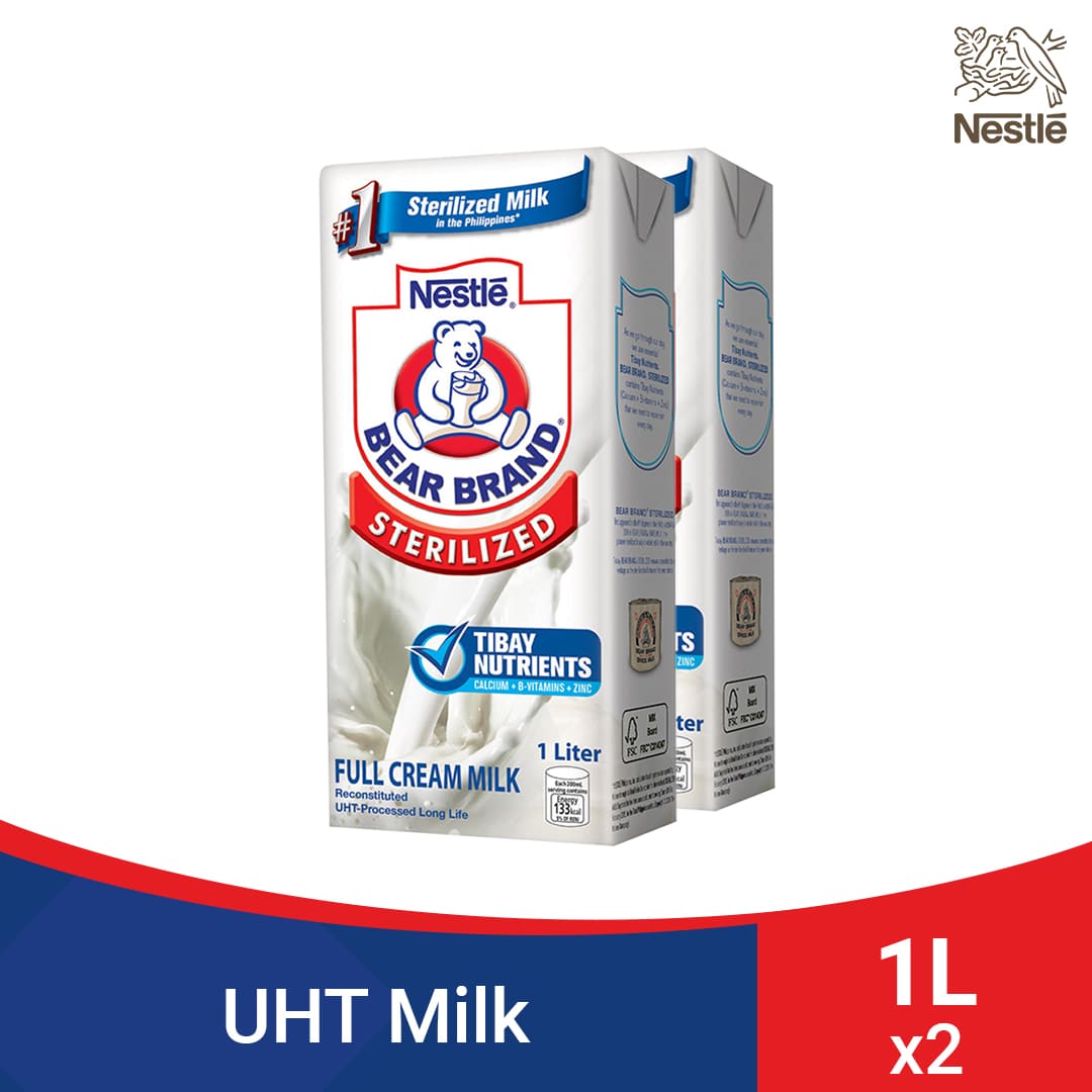 BEAR BRAND Sterilized UHT Milk 1L - Pack of 2 | Shopee Philippines