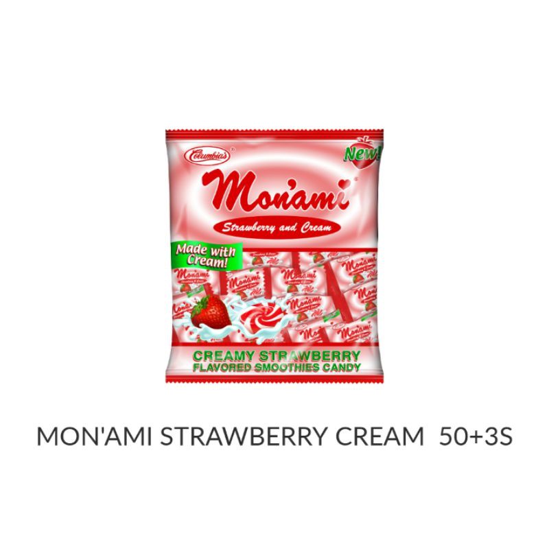 Monami Strawberry Cream Candy 50s+3s Shopee Philippines