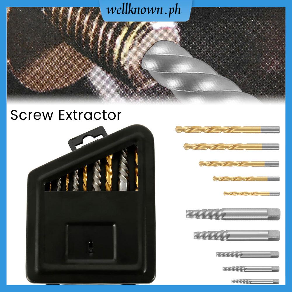 10X Damaged Screw Extractor Cobalt Left Hand Drill Bit Broken Bolt Tool Kit
