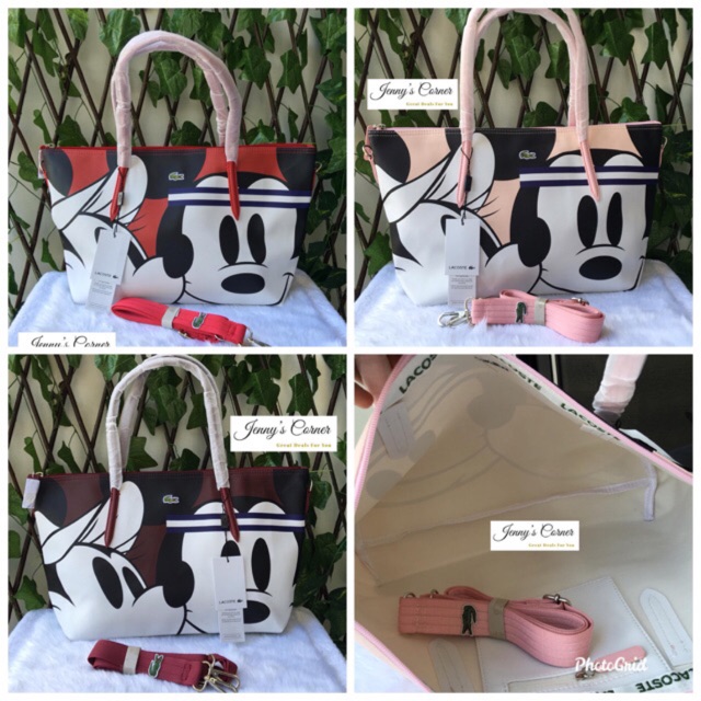 lacoste mickey mouse bag
