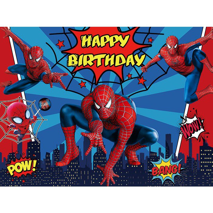 Spiderman Party Backdrops Curtain Photobooth Marvel Hero Children's Birthday  Party Wall Decorations | Shopee Philippines