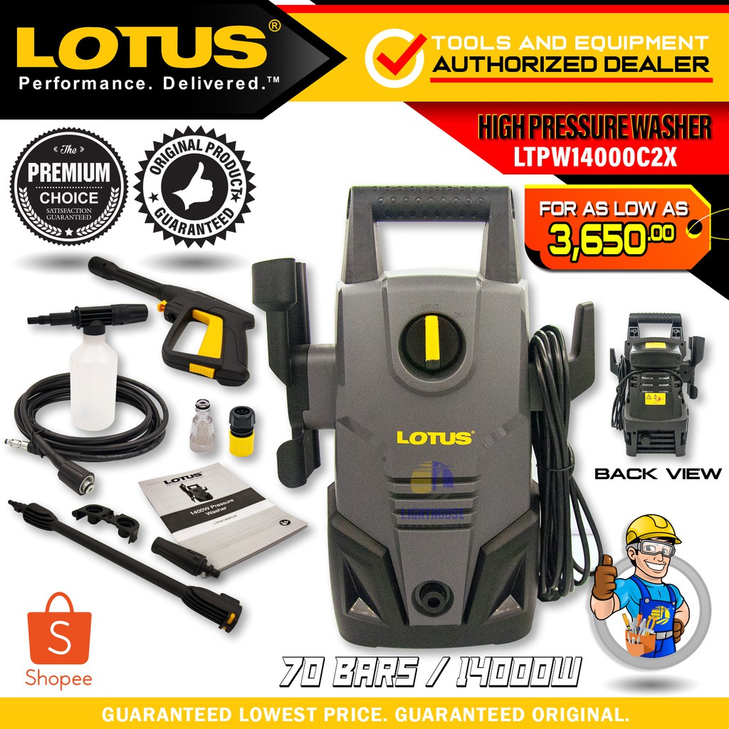 LOTUS High Pressure Washer 1400w / 1500w LTPW1400C2X *New Arrival Promo