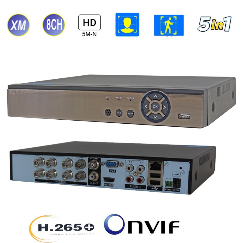 Xmeye H 265 5m N 8ch Dvr Ahd Tvi Cvi Xvi Cvbs Ip 6 In 1 Cctv Video Recorder Dvr Onvif For Cctv Secu Shopee Philippines