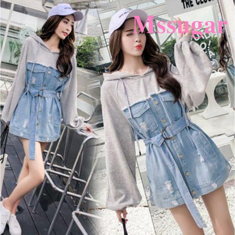 korean denim dress