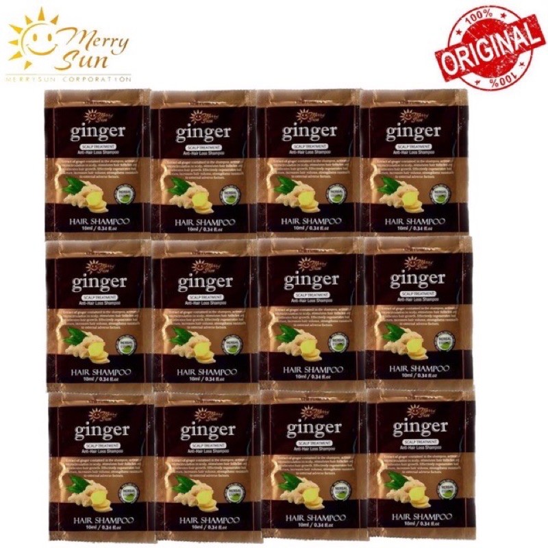 Merry sun ginger AntiHair Loss Shampoo 10ml Shopee Philippines