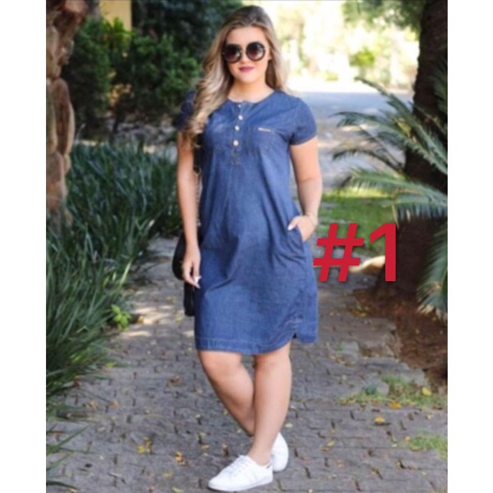 denim dress casual outfit