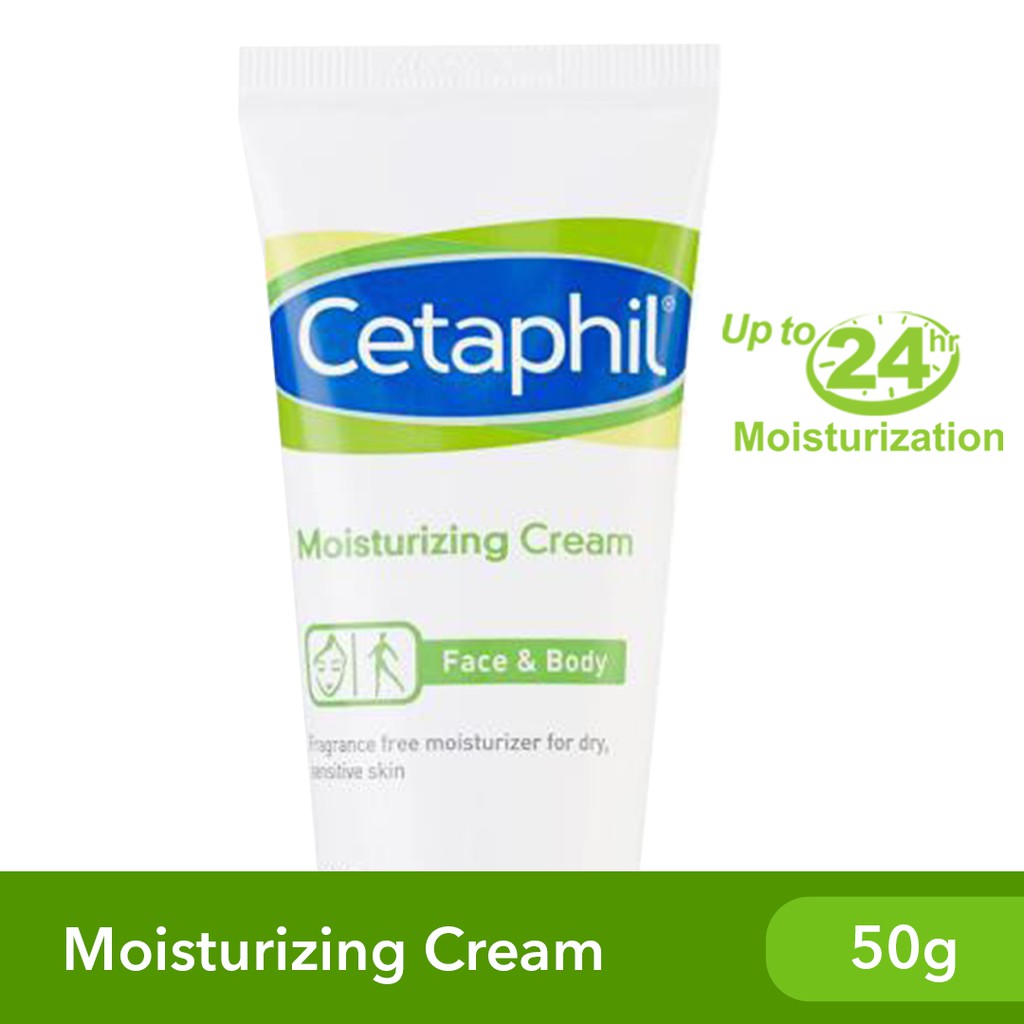 Cetaphil Moisturizing Cream 50g [For Dry Sensitive Skin / Intense Moisturizing Body Cream Lotion