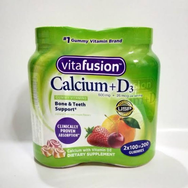Vitafusion Calcium + D3 (2 x 100 gummies) Shopee Philippines