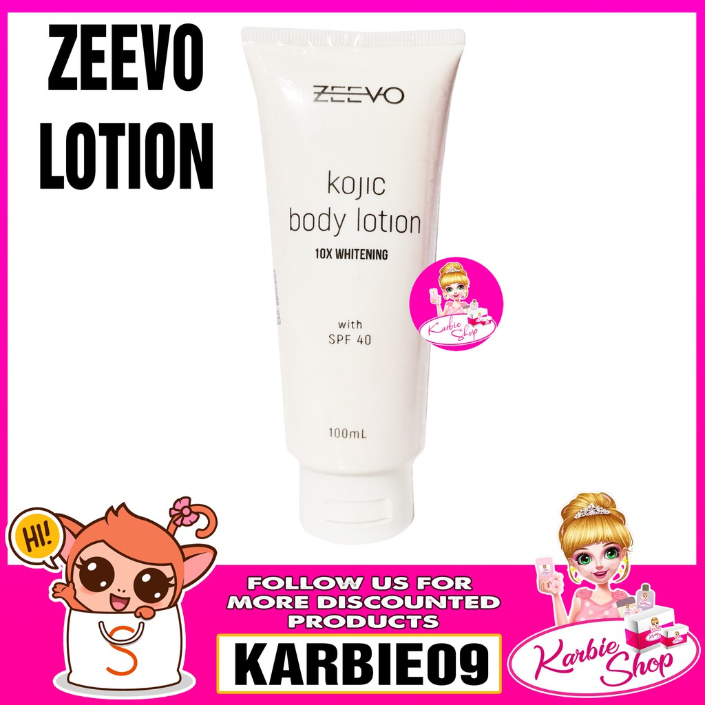 Orig Zeevo Kojic Body Lotion 10x whitening with spf40 100ml Shopee
