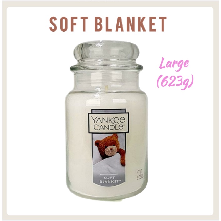 [Yankee Candle] Soft blanket candle Large jar (623g) 22oz Shopee