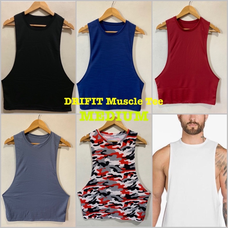 MEDIUM DRIFIT Muscle Tee Sports Sando Low Cut 25” Length (upper back ...