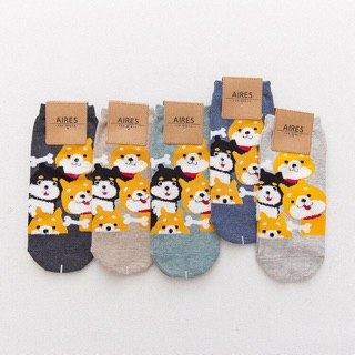 Korean Iconic Socks Cute Fluffy Shiba Inu Dogs
