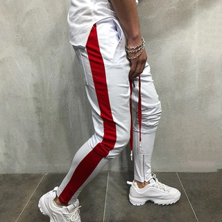 side stripe mens joggers