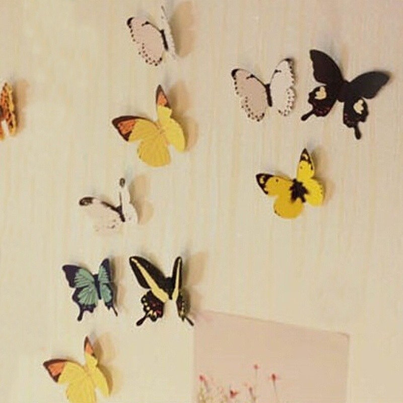 30pcs Paper Butterfly Wall Decor Room Decorations Sticker Shopee
