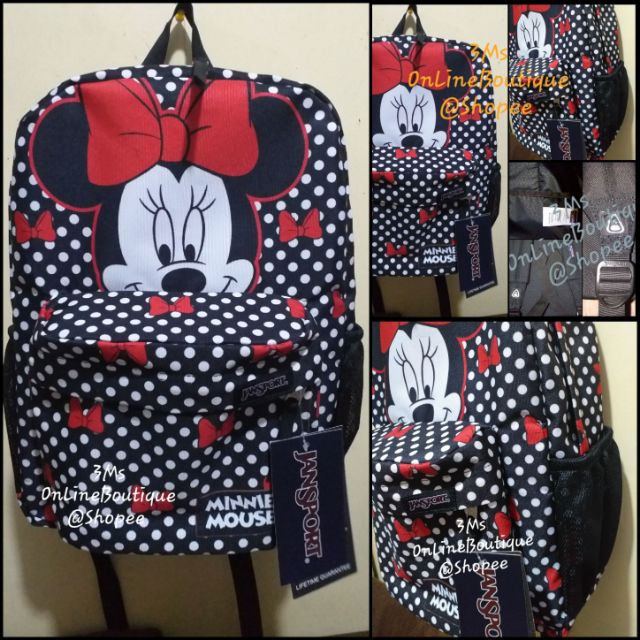 Authentic Jansport Minnie Mouse Inspired Backpack Shopee Philippines
