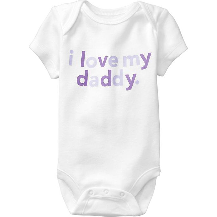 Old Navy I Love My Daddy Baby Girl Bodysuit White Infant Girl Wear Newborn Apparel Cotton Shopee Philippines