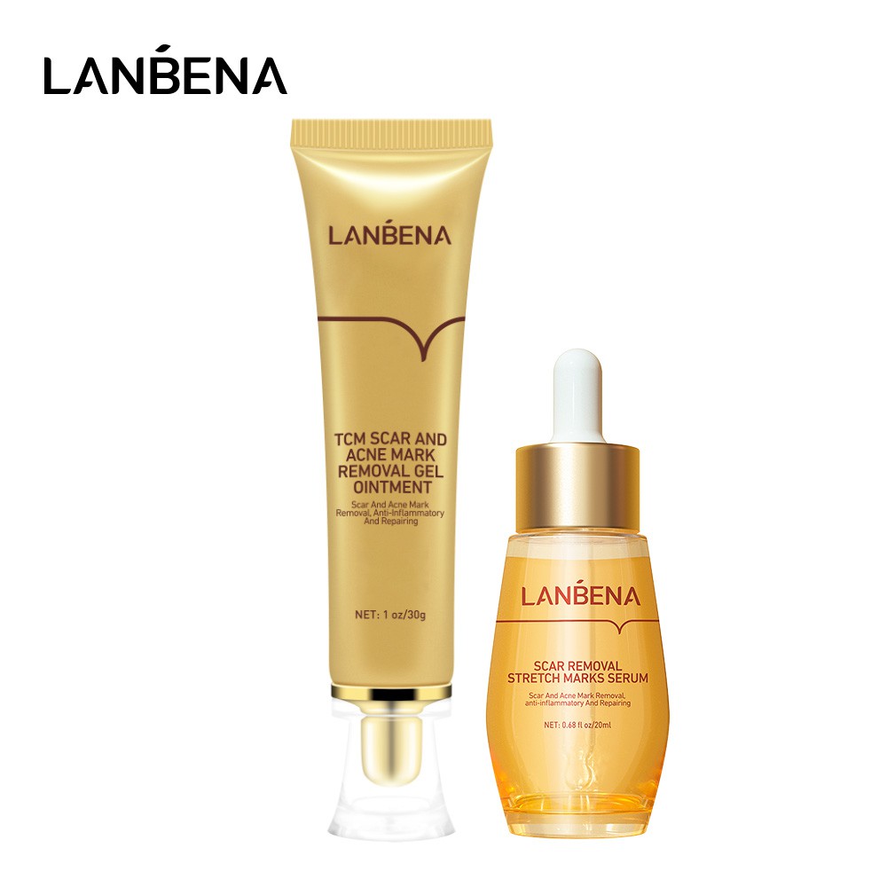 LANBENA Acne Scar Removal Gel+Serum Stretch Marks Anti Acne Treatment