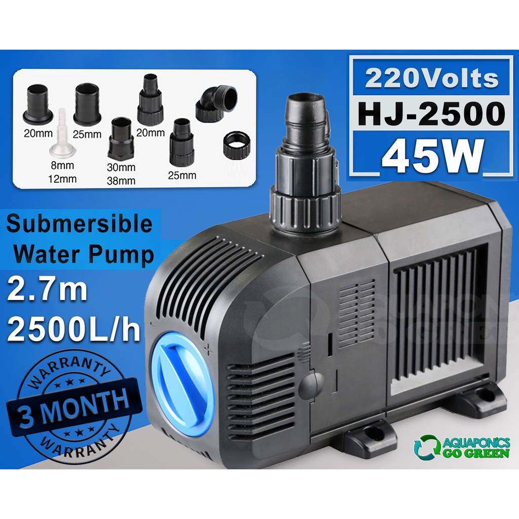 220 Volts | Sunsun HJ-2500 | Submersible Aquaponics | Aquarium ...