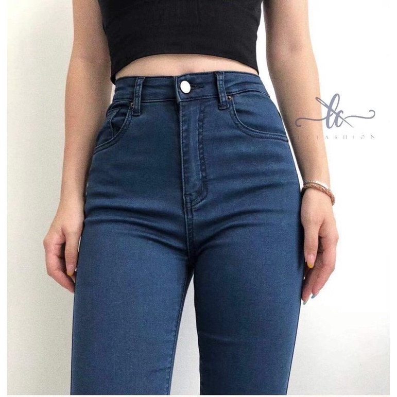 Korea classic fashion high waist skinny jeans for ladies #3