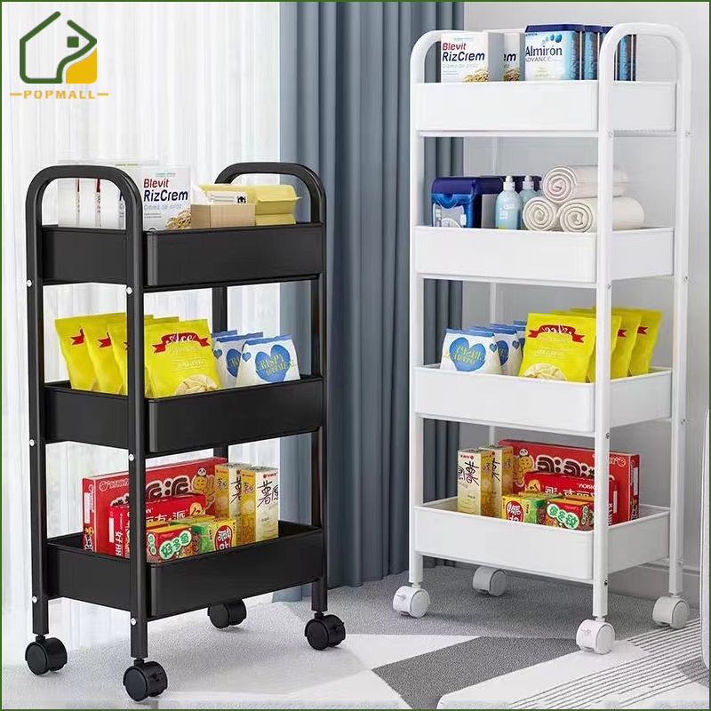 PoP 4layer Bathroom trolley cart organizer Bath Rack Kitchen Organizer