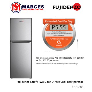Fujidenzo RDD-60S 6 cu. ft. Two Door Direct Cool Refrigerator | Shopee ...