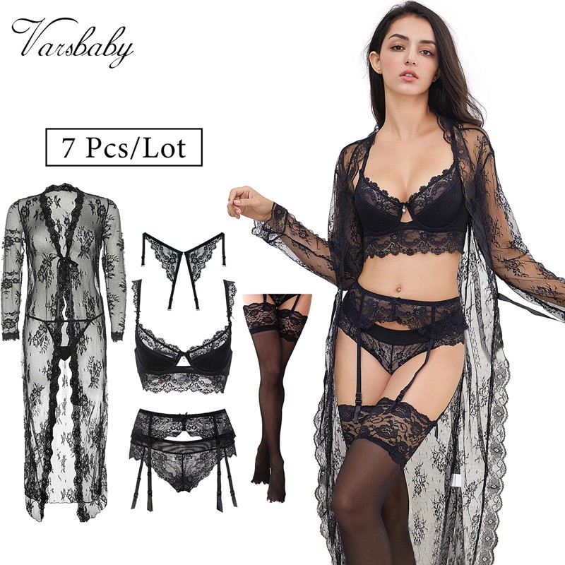 lingerie set with robe