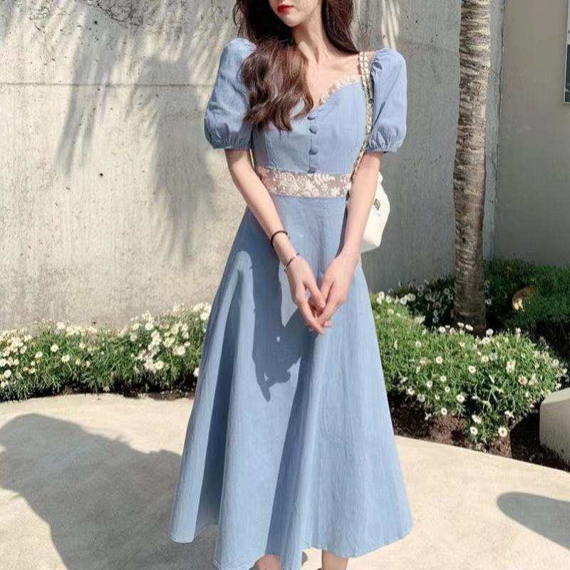 ^modern filipiniana dress for women dusty blue dress semi formal dress