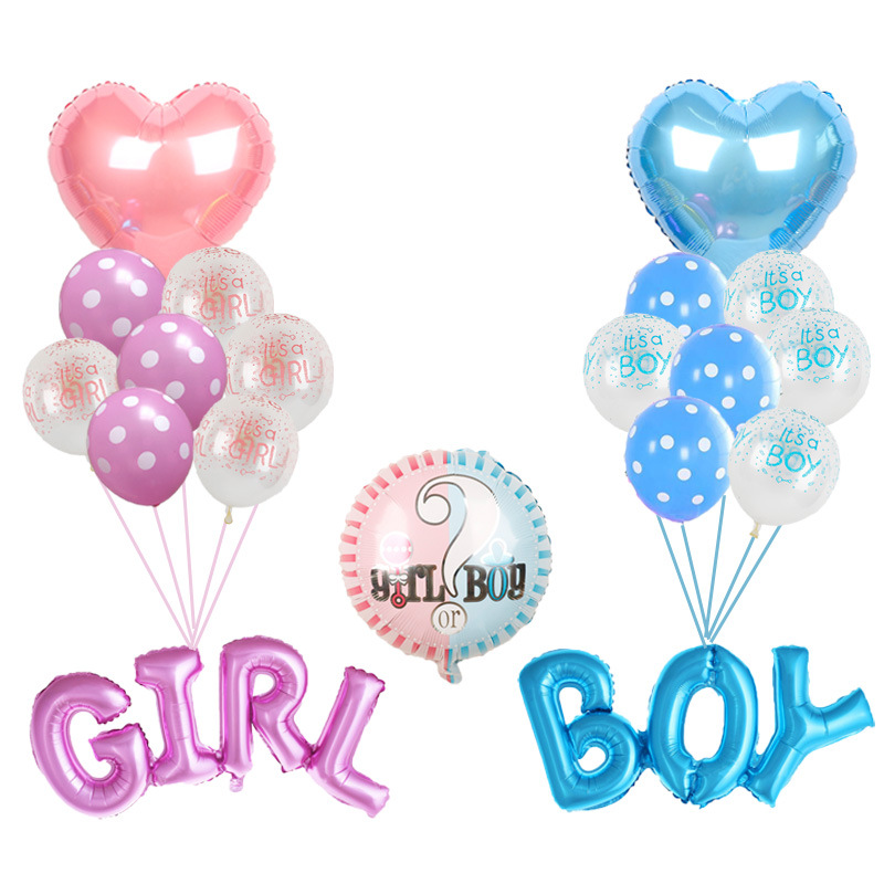 5Pcs/Set Boy Girl Baby Shower Christening Foil Balloons Party Decoration Kids sa