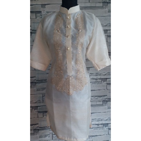 modern filipiniana ladies barong dresss/marian | Shopee Philippines