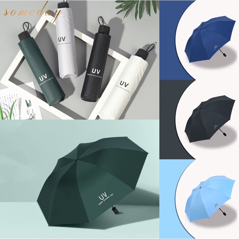 UV Sunscreen Eight Bone Umbrella Protection Sunshade Three Folding Shopee Philippines