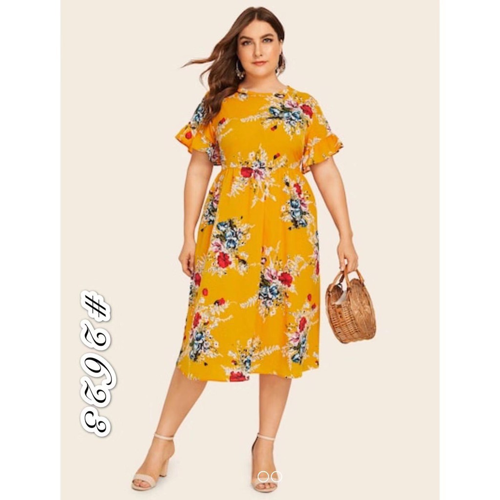 below knee length plus size dresses