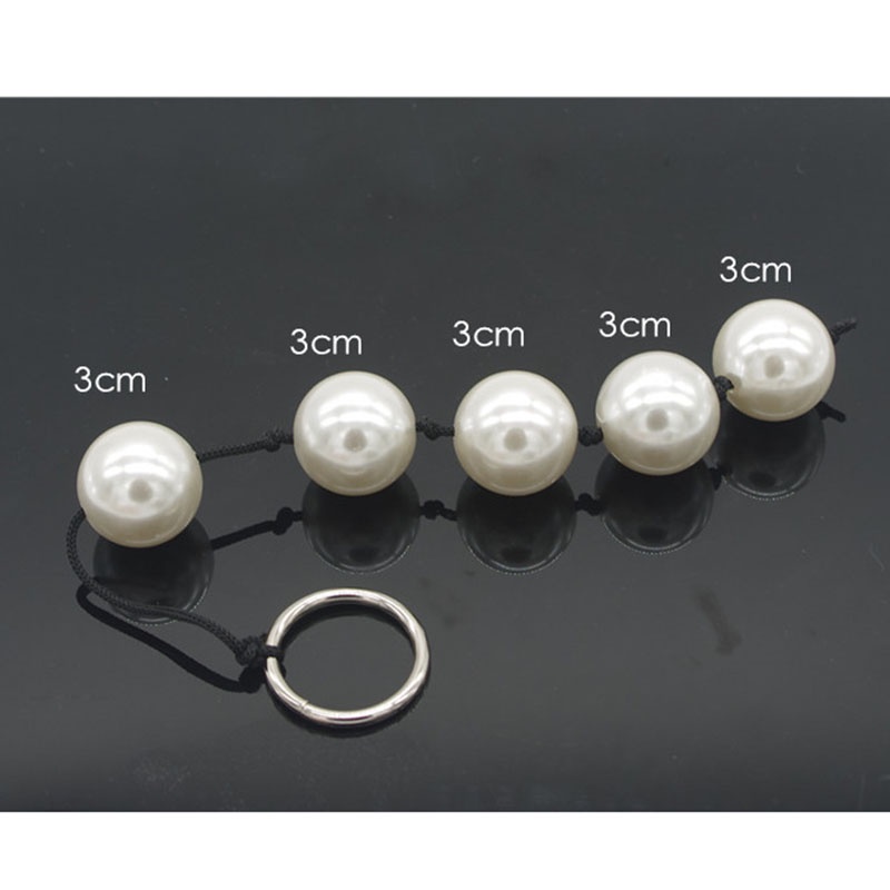 3cm 5 Pearl Beads Big Ball Anal Plug Toys Anus Beads Butt Plug Lesbian Gay Sex Toys Vaginal Shrink Y