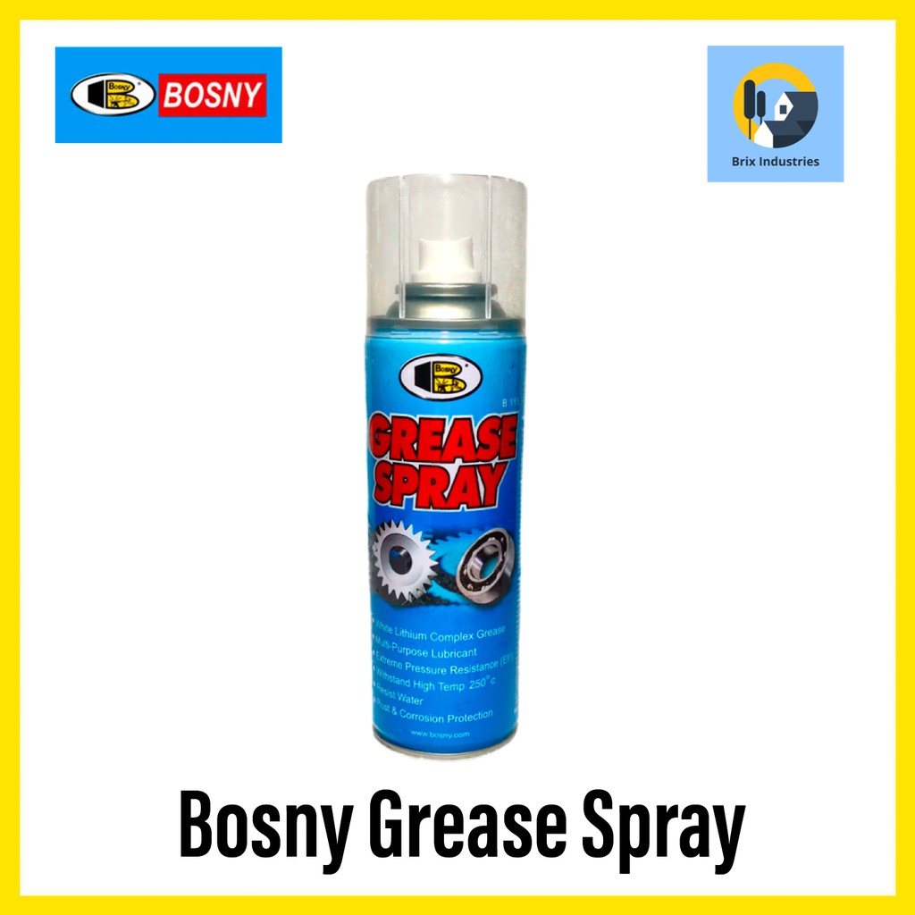 Bosny Grease Spray 200cc MultiPurpose Lubricant White Lithium Complex Grease Shopee Philippines