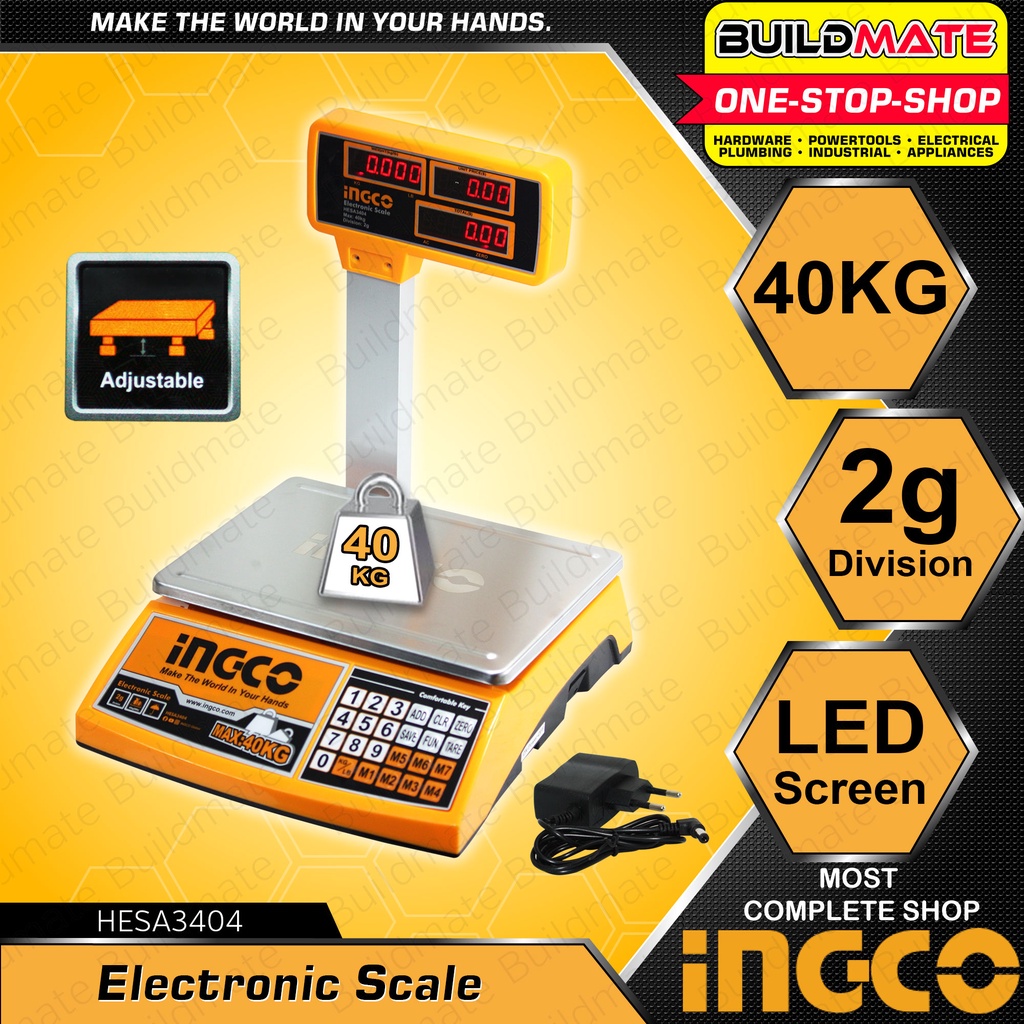 INGCO Electronic Weighing Scale 40kg HESA3404 100 ORIGINAL / AUTHENTIC