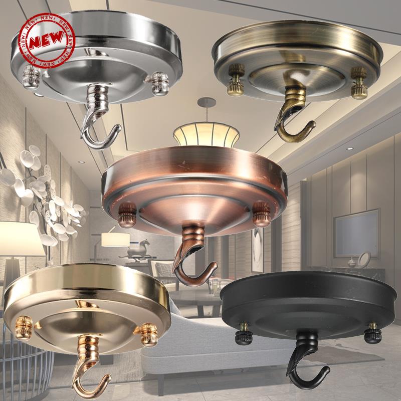 Retro Vintage Ceiling Hook Plate Holder Industrial Chandelier Lamp