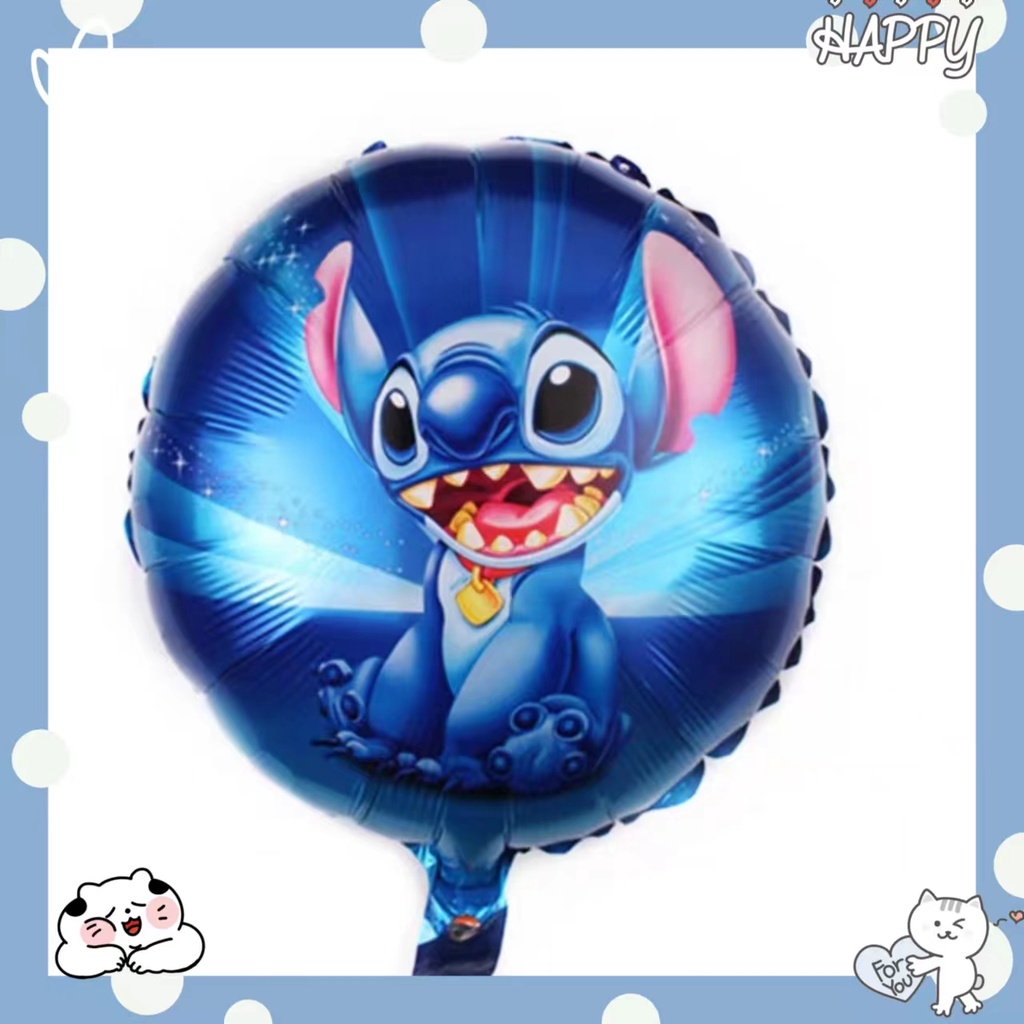 18 inches Round Lilo and Stitch theme Stitch happy birthday party  decorations aluminum foil balloon | Shopee Philippines