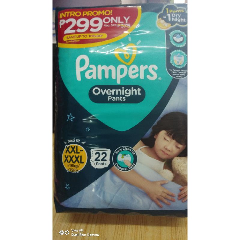 pampers overnight pants