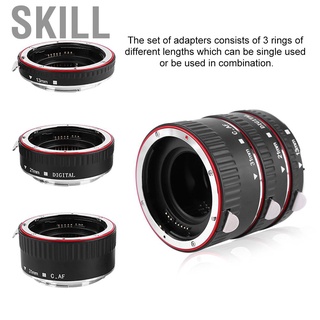Skill Macro Extension Tube  Lens Auto Exposure Focus Flexible for EF-S Camera #5