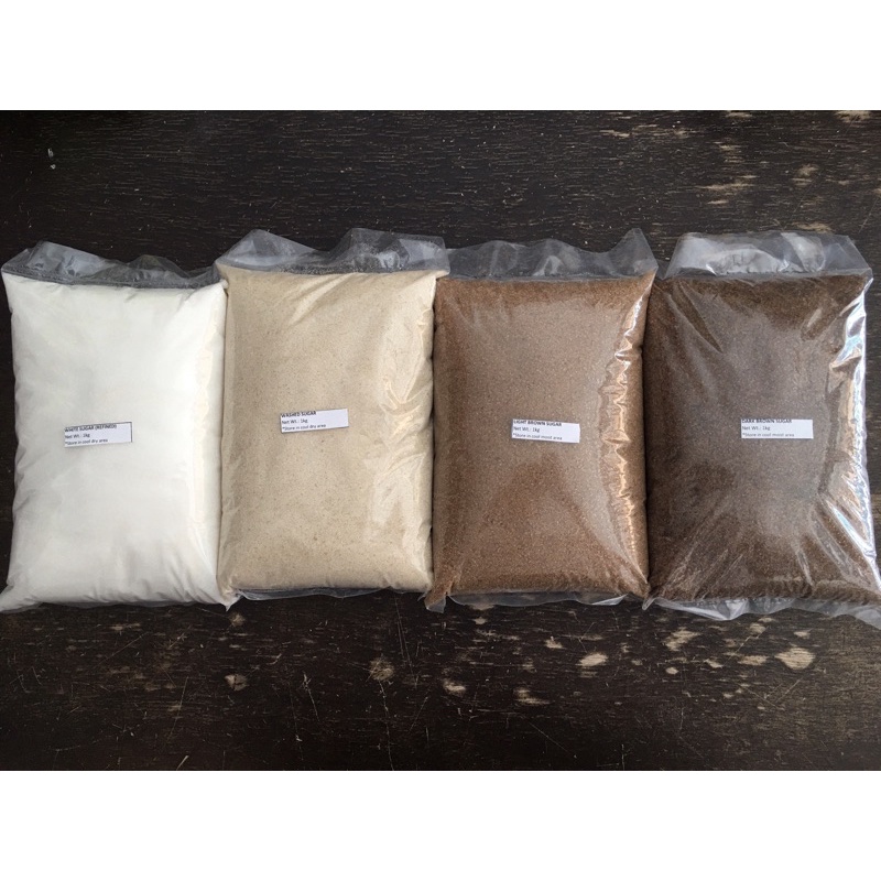 Sugar Refined White Washed Light Brown Golden Dark Brown Sugar 1kg
