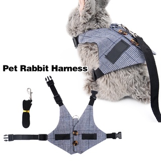Pet Rabbit Soft Harness Rabbit Chest Strap Vest Harness Pet Rabbit Leashes Adjustable Rabbit Strap