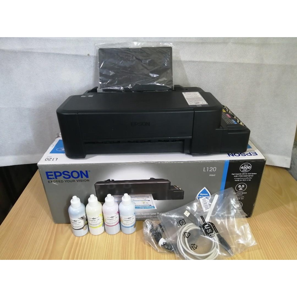 New Epson L120 Ecotank Inkjet Printer With Free Inks Shopee Philippines 6274