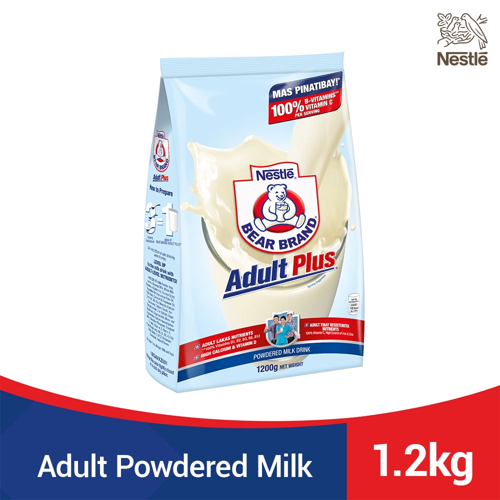 Bear Brand Adult Plus Milk Powder 1.2kg | Shopee Philippines