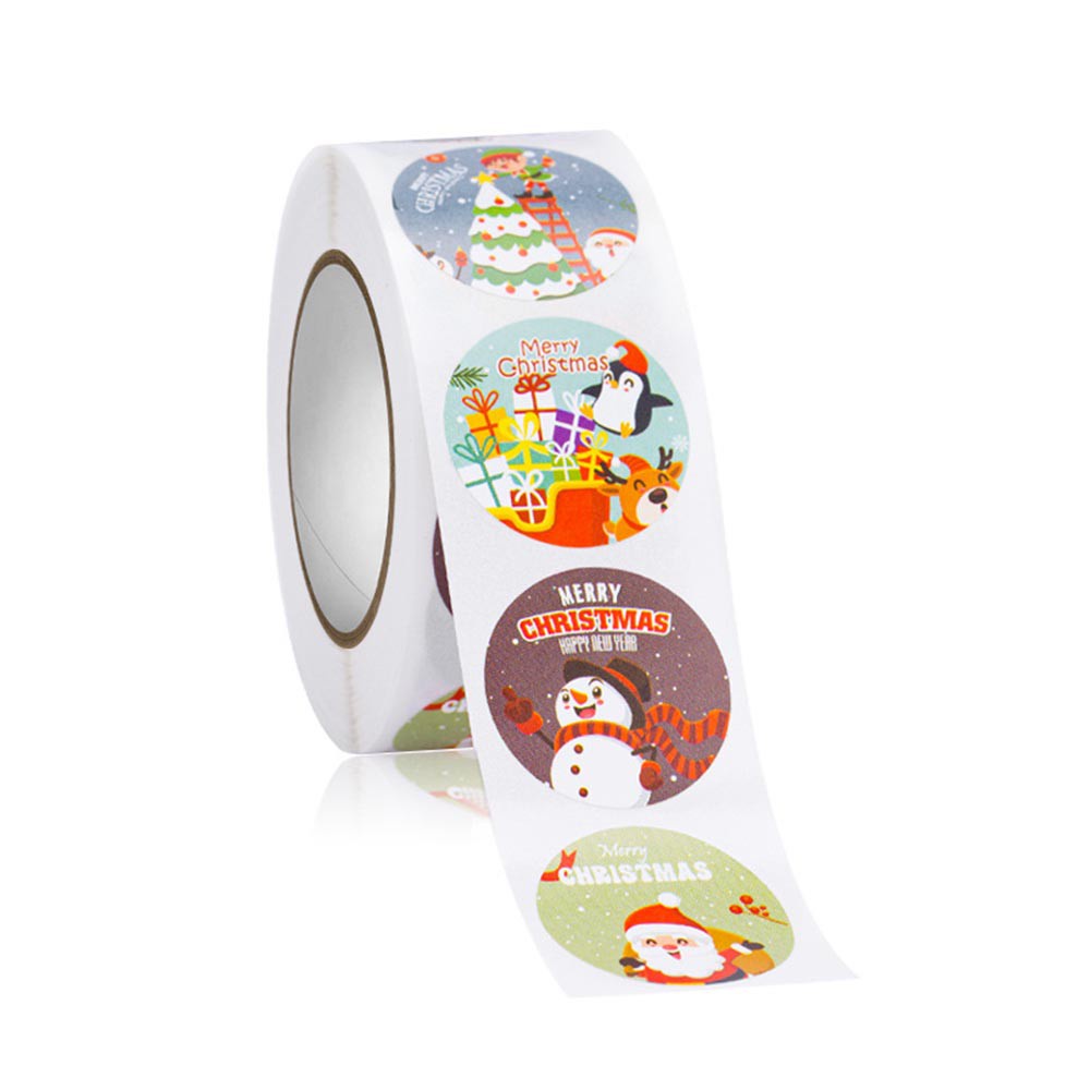 1 Roll 500 Stickers Christmas Stickers Label Party Bags Cards Envelope ...