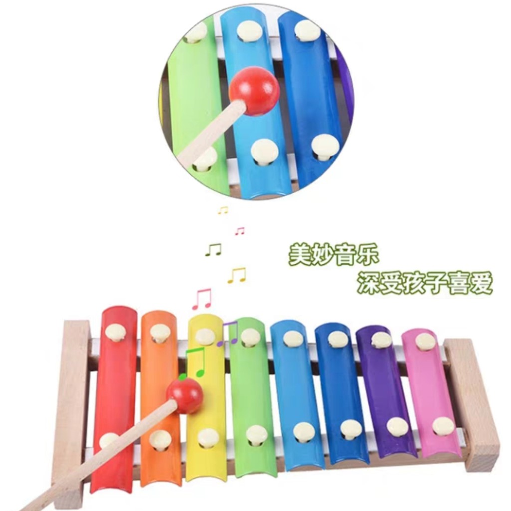 Musical Xylophone Piano Wooden Instrument for Children Kids Baby Music F6D4 