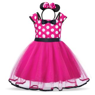 pink polka dot dress for baby girl