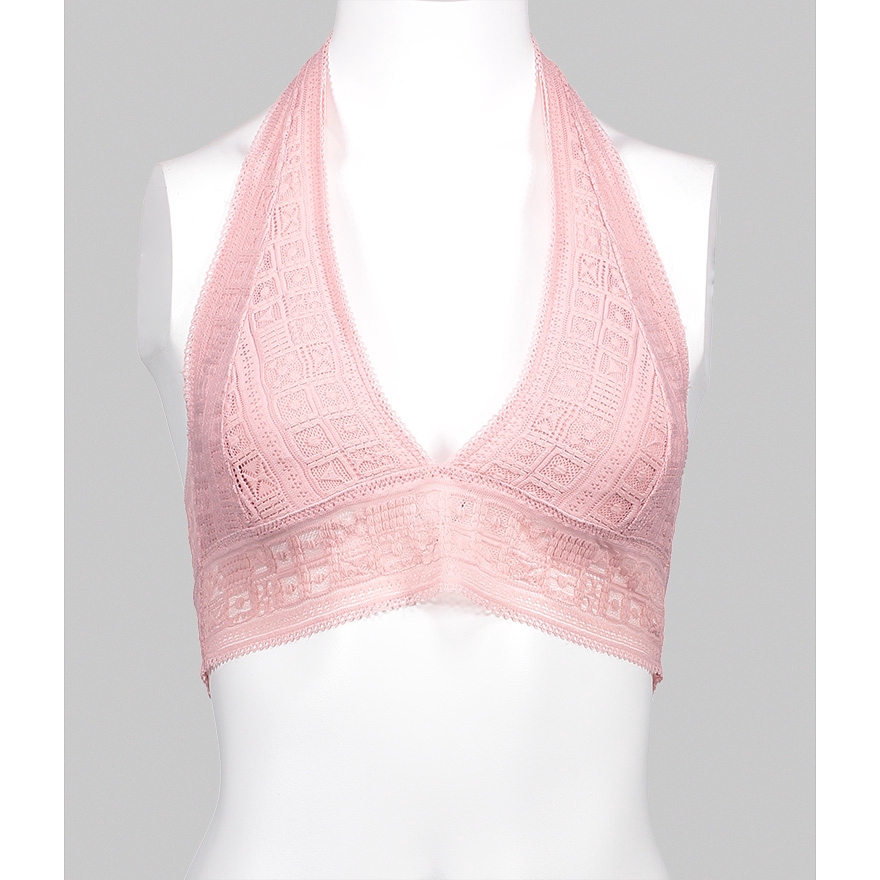 pink halter bralette