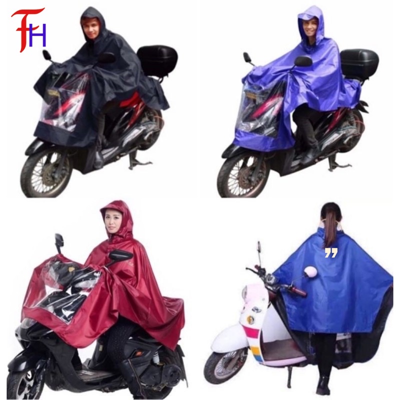 FH/ AW Motorcycle EBike Single Raincoat Rain Gear Cover | Shopee ...